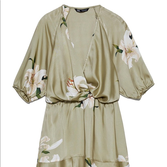 NWT Zara Print Dress with Knot - Picture 5 of 9